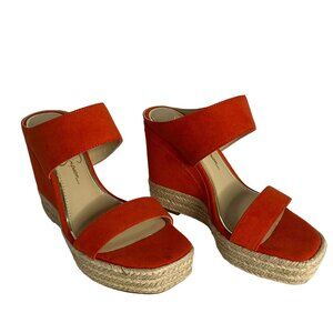 Jessica Simpson Saphita Oxy Fire Espadrille Wedge Heel Sandals Size 6.5 NWOB